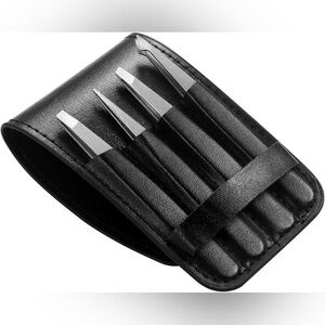 Tweezers set stainless steel remove of eyebrow facial hair, debris ingrown hair
